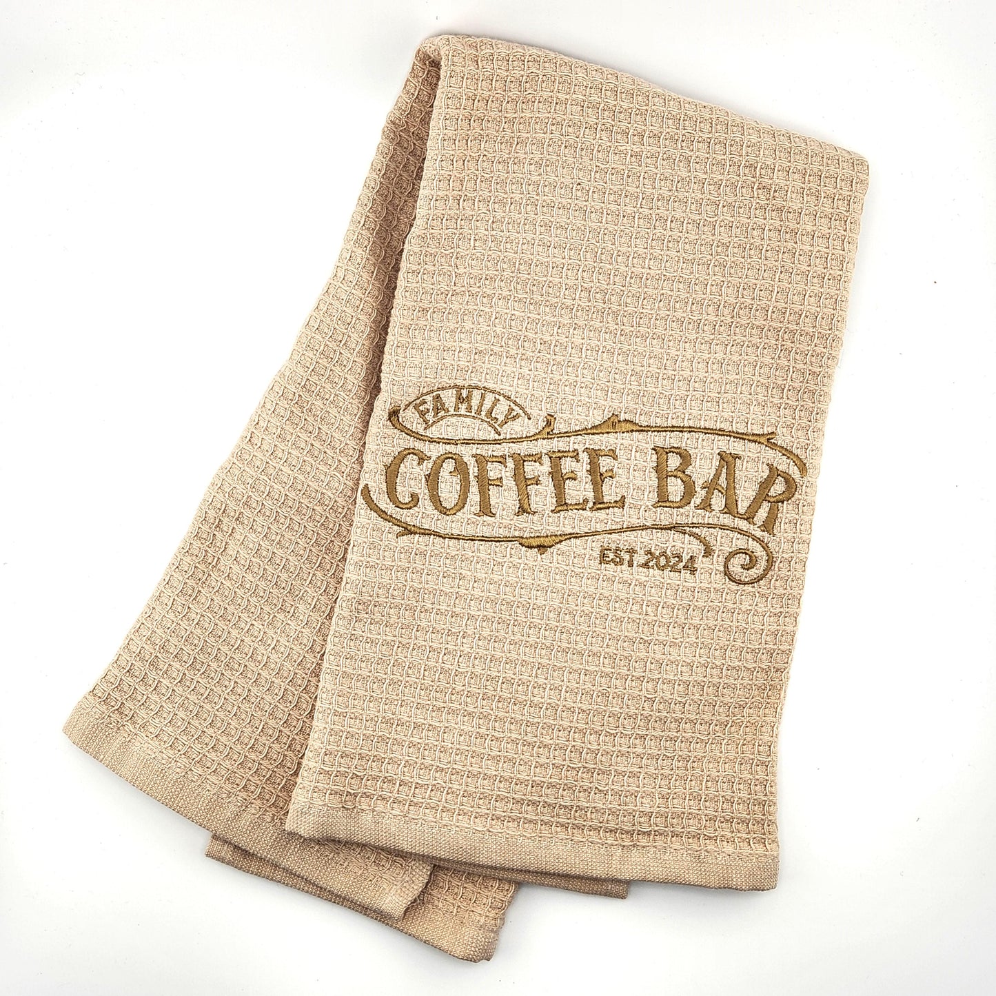 Coffee bar Tea towel Embroidered