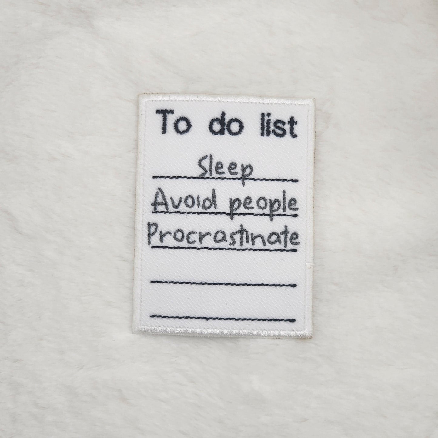 To Do List Iron On Patch Embroidery