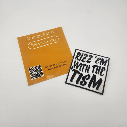Autistic Pride Patch: Rizz 'em with the Tism Iron-On
