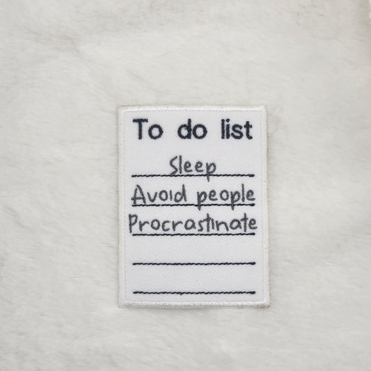 To Do List Iron On Patch Embroidery