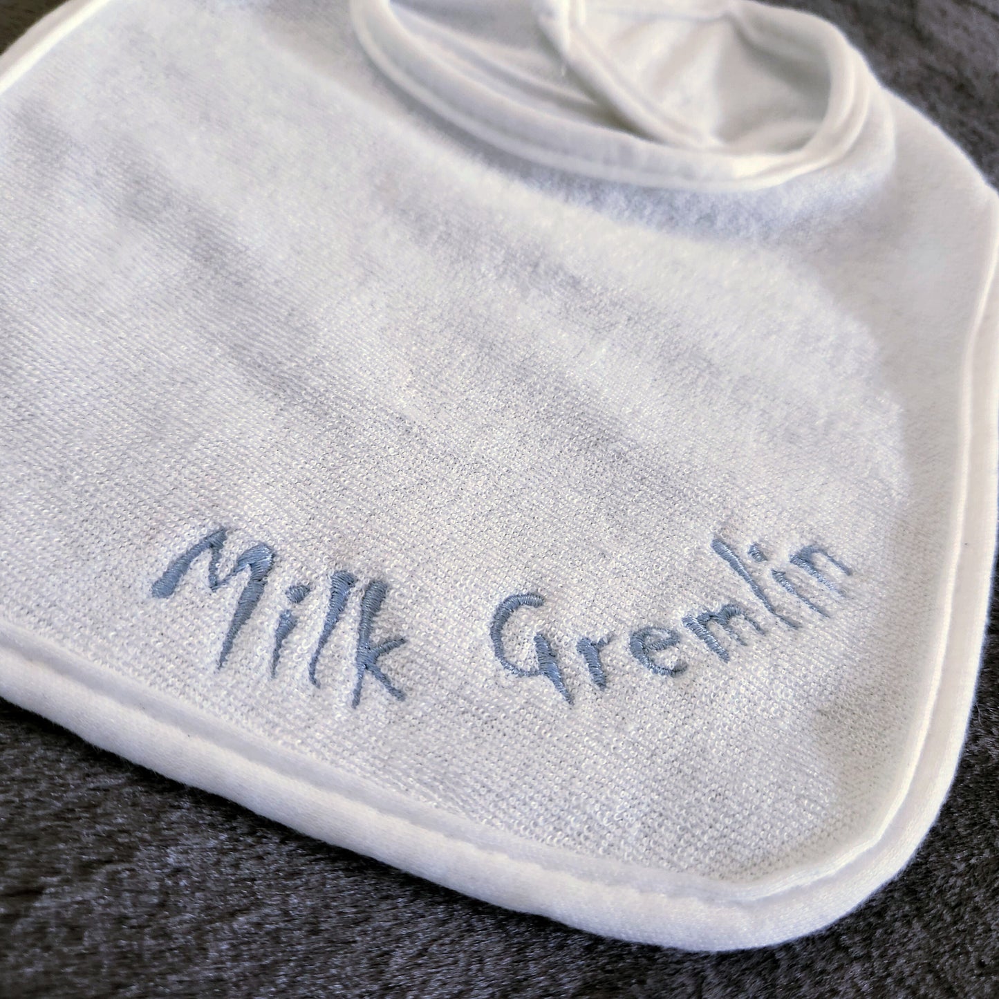 Milk Gremlin Embroidered Sweatshirt and Bib Set