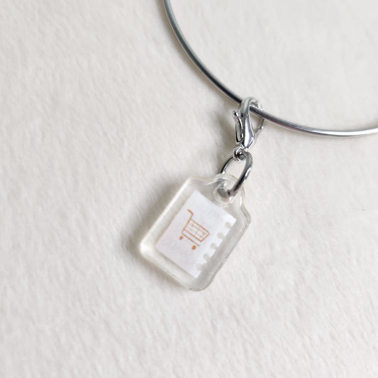 Task charm shopping grocery list task bracelet