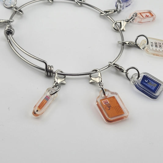 task charm pencil task bracelet