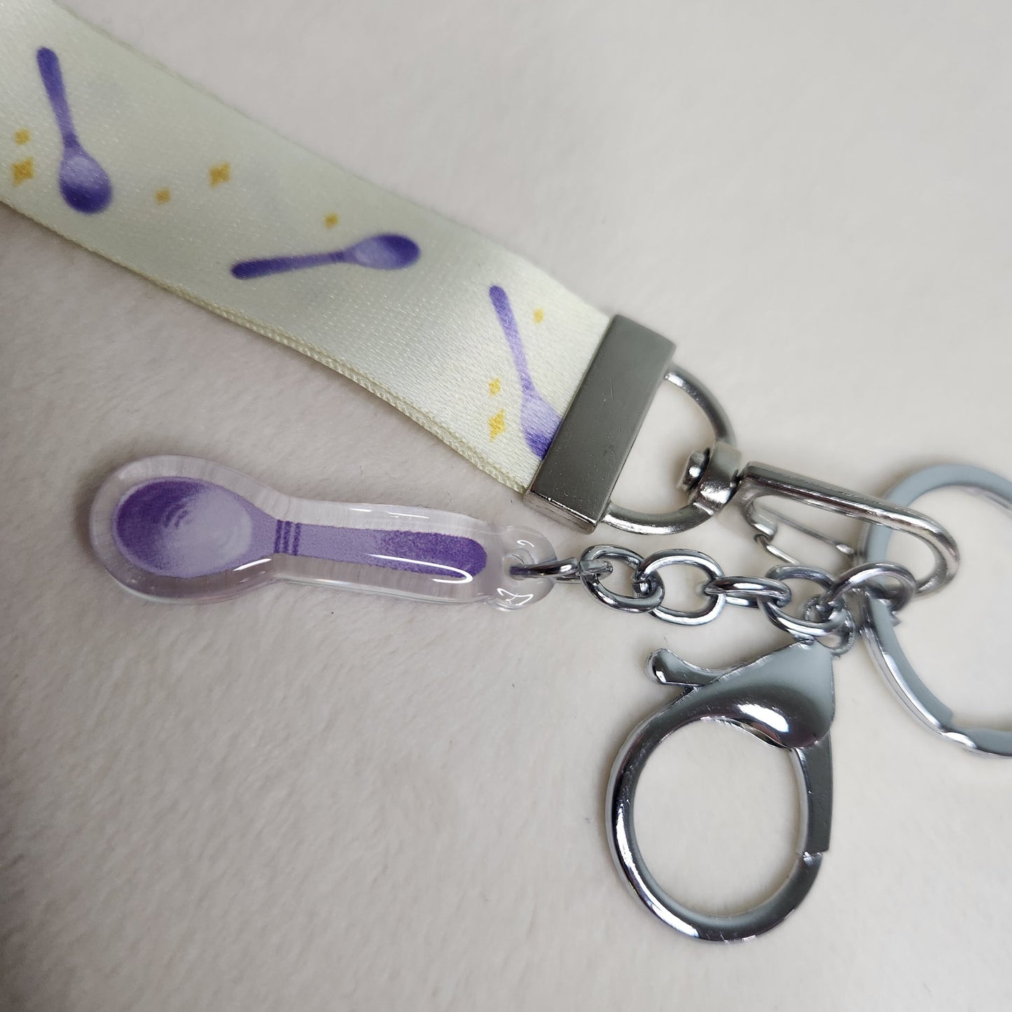 Lanyard Spoon wristlet adhd keychain