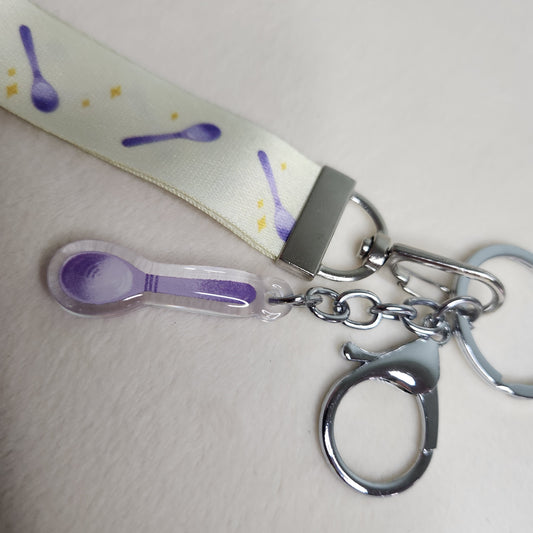 Lanyard Spoon wristlet adhd keychain
