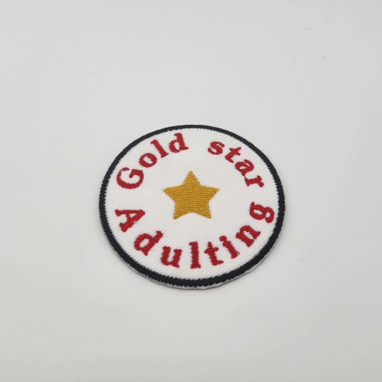Gold Star Adulting Iron On Patch