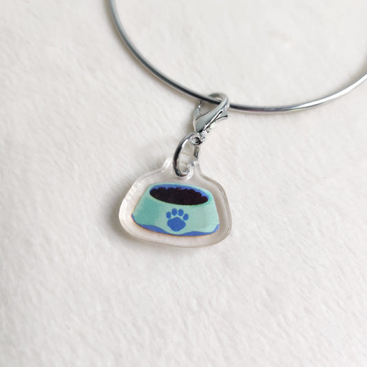 Task charm pet food bowl bracelet charm