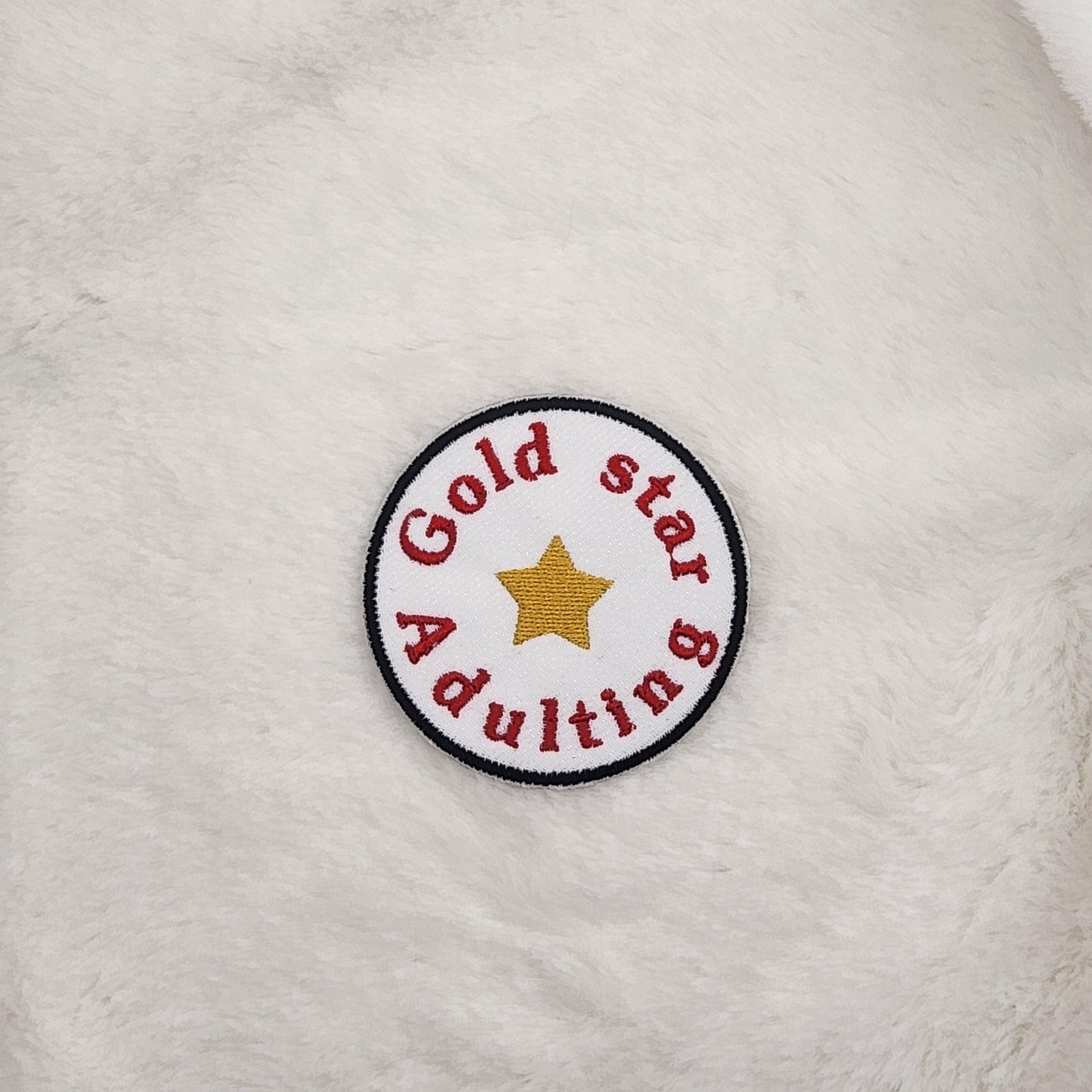 Gold Star Adulting Iron On Patch