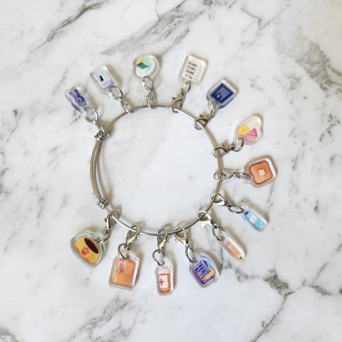 task charm pencil task bracelet