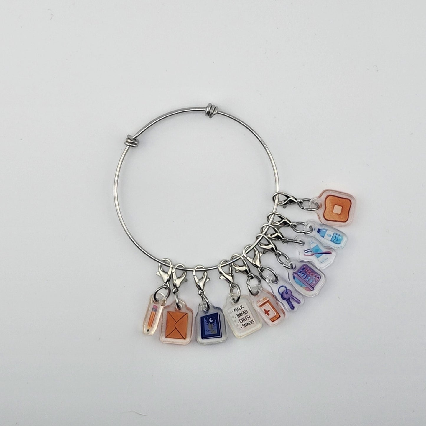 task charm pencil task bracelet