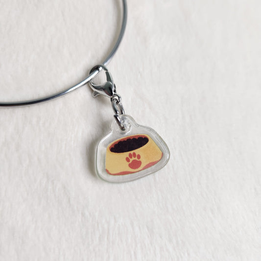 Task charm pet food bowl bracelet charm