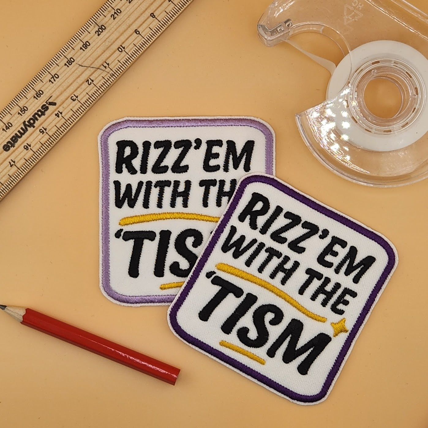 Rizz Em' With The Tism Embroidered Patch